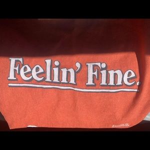 Orange tote bag